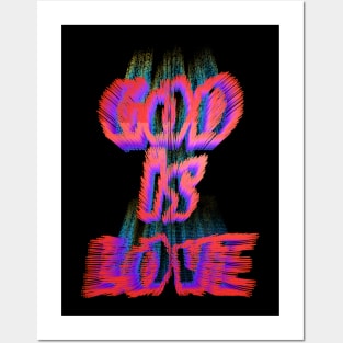 God Is Love Inspirational Bible Verse Posters and Art